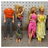 Four vintage Barbie dolls,+ *See all Pics.