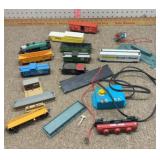 Lot Of HO Model Train Cars, Track, power pack