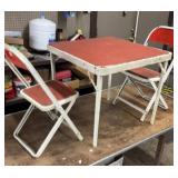 Childï¿½s card table and 2 chairs