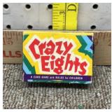 vintage miniature "Crazy Eights" card game set,