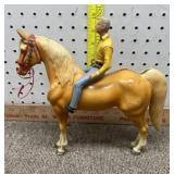 Hartland plastic horse and rider set. vintage