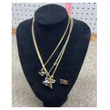 Necklaces and pin