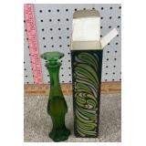 Full,  Avon Emerald Bud Vase