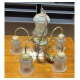 Victorian-style brass chandelier