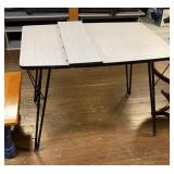 Mid-century Modern White Formica Top Dining Table