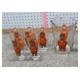 A&W picture and 5 glasses
