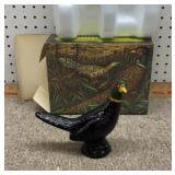 Full, Vintage Avon pheasant decanter