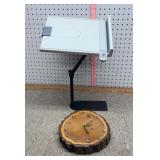 Clock and deawing stand