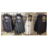 4 pr. Sm, 7 pr. Lg & 5 pr. XL WL chore/work