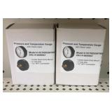 NIB 2 pressure temperature guages w/ check valves