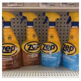 4 bottles ZEP cleaner air and fabric & hardwood