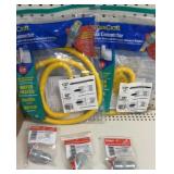 Gas lines and connection fittings