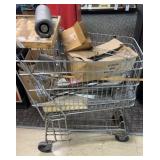 Vintage shopping cart & contents