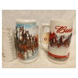 Budweiser Holiday Steins '08 & '11