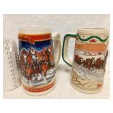 Budweiser Holiday Steins '96 & '99 - CS273, CS389