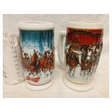 Budweiser Holiday Steins '06 & '07