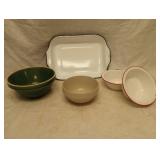 Enamelware, Hull & White Bowls
