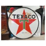 Porcelain Texaco 2 Sided Sign 6' Wide