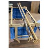Old fashioned Quilt tying frame 32in w 60 & 120in