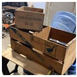 Wood fruit crates