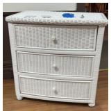Wicker 3 drawer dresser