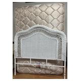 Wicker headboard double bed frame & accessories