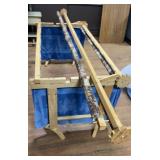 Old fashioned Quilt tying frame 32in w 60 & 120in