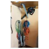 Extension cords, vacuum, bat catcher leaf blower
