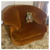 Orange Retro living room chair, mint condition