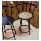 Pair of swivel stools