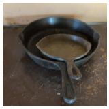 2- Wagner ware cast iron pans no 8 & no 3
