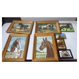 Framed horse pictures