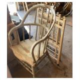 Wooden chair & crib frame