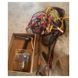 Jumper cables , grease & grease gun