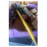 Lot of hose attachments and garden tools