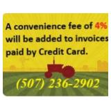 Credit card fee if paying by card