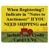 Indicate Your Need For Shipping When Registering