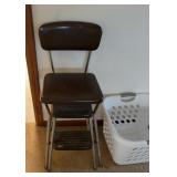 Metal kitchen stool & Laundry basket