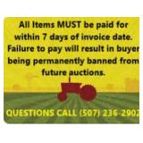 Shipping customers have 7 days to pay invoice via
