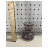 VTG Amethyst Purple Crackle Glass Pitcher