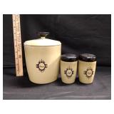 1970s West Bend Harvest Canister & S/P Shakers
