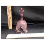 VTG Viking Glass Frosted Satin Rose Pink Bell 6'
