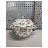 VTG Decorative Enameled Stock Pot