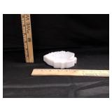 VTG Imperial Glass Milk Glass Dish Grape Leaf