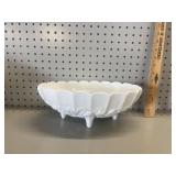 VTG Indiana Glass Harvest Grape Milk Glass Oval