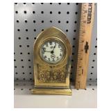 VTG Jennings Brothers Metal Beehive Mantel Clock