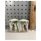 VTG Ceramic Hula Dancer Salt & Pepper Shakers
