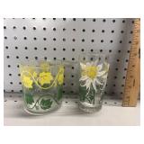 (2) Anchor Hocking Sunflower & Vine Pattern