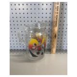 VTG Glass Pitcher Abstract Geometric Design