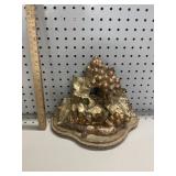 VTG Gold-Gilded Plaster Grape Wall Cluster Wall